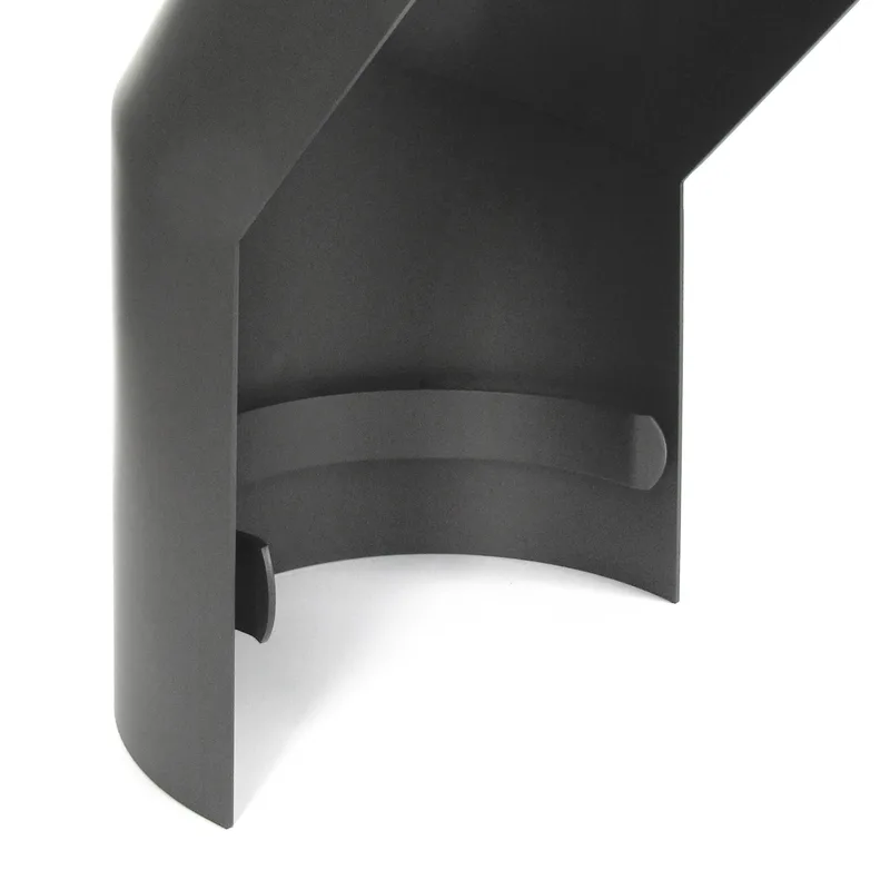 Raik Basic écran thermique 120mm gris fonte pour coude en 3 parties 90° pour tuyau de fumée / conduit de fumée