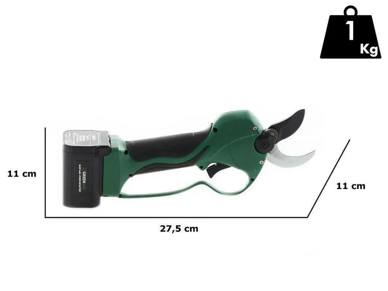 Sécateur de taille à batterie sur perche télescopique GreenBay TopCut 32 - 2x 16.8V - 2Ah - 150/210 cm - Diamètre de coupe 32 mm