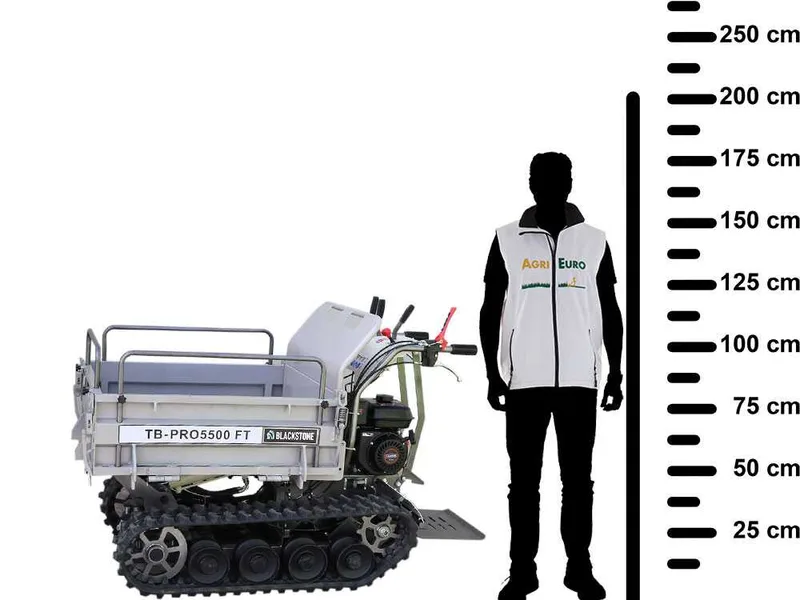 Brouette à moteur Blackstone TB-PRO 5500 FT - Benne extensible relevable 500Kg