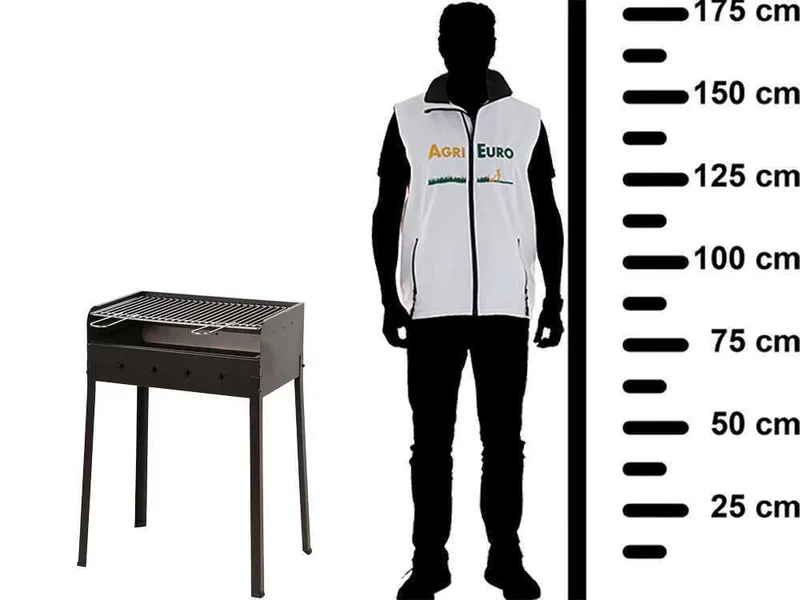 Mille Stella Eco Medium - Barbecue à charbon en fer artisanal - 57,5x37 cm