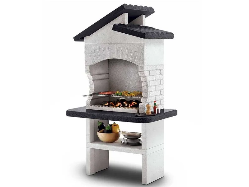 Palazzetti Procida 2 - Barbecue en maçonnerie à bois et charbon