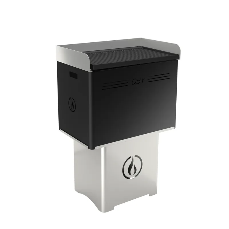 Linea VZ QBY Nero (noir) - Barbecue pyrolytique à pellets portable
