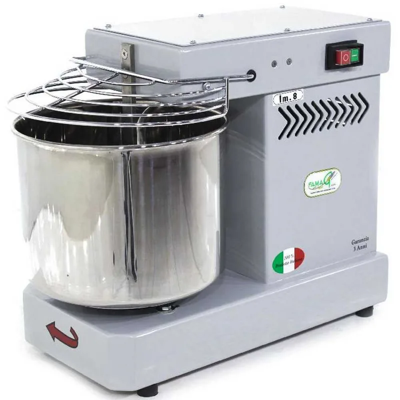 Pétrin à spirale électrique Famag IM 8 avec capacité de pétrissage de 8 KG - Gris