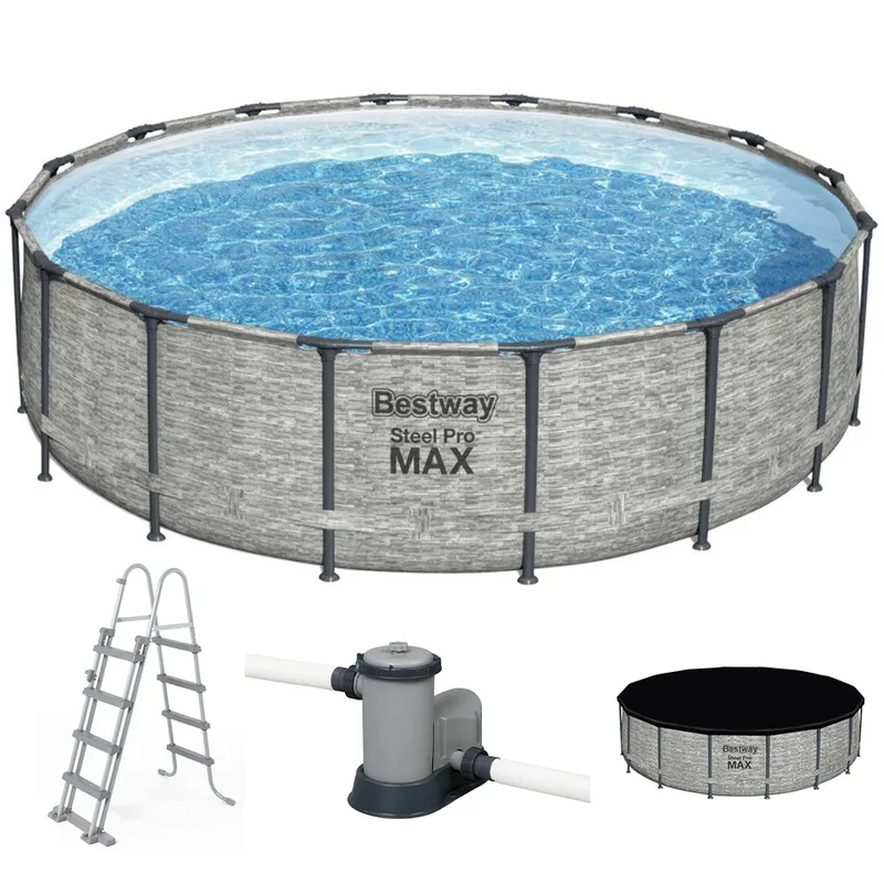 Bestway Steel Pro max 5619E - Ø488x122 cm - Piscine ronde