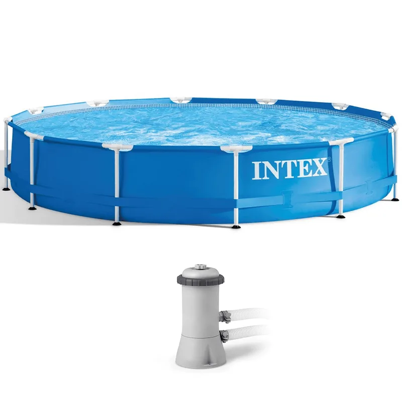 Intex Metal Frame 28212NP - Ø366x76 cm - Piscine ronde + Épurateur à cartouche