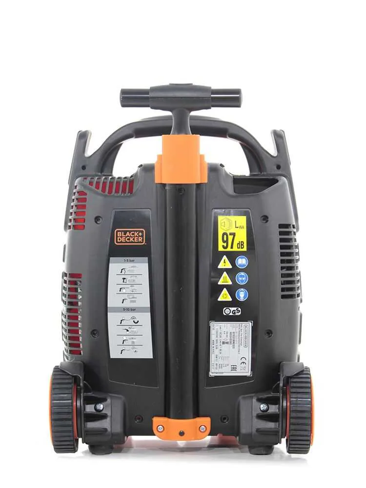 Black & Decker BD 195/5 MY T - Compresseur d'air électrique portatif monophasé, oil-less - Moteur 1.5 CV - 5 L