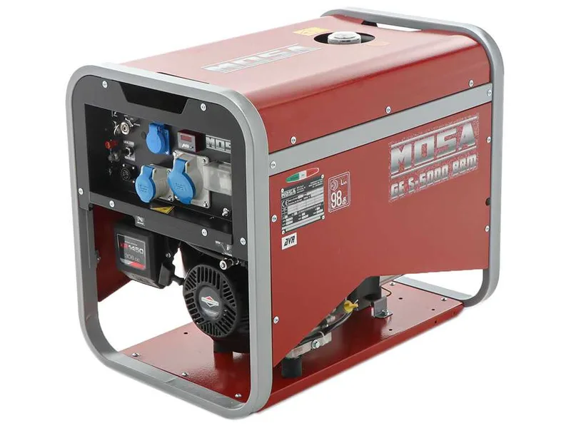 MOSA GE S-5000 BBM AVR EAS - Groupe électrogène à essence avec AVR et dém. électrique 4.5 kW - Continue 3.6 kW Monophasé - Moteur B&S XR1450