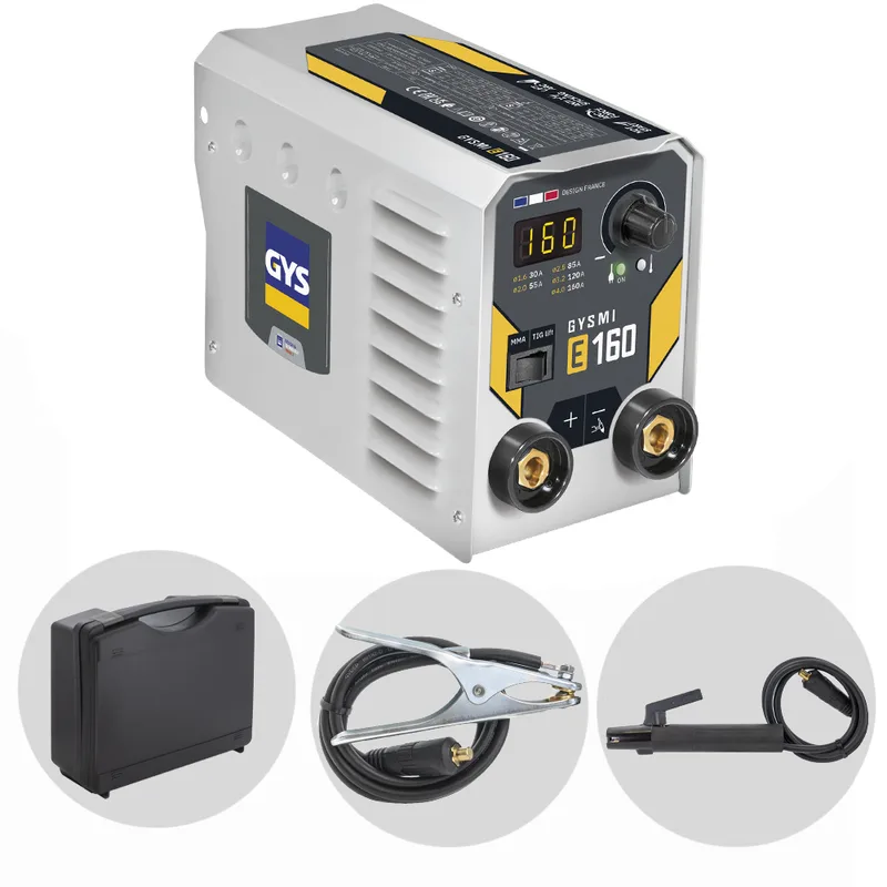 Gys Gysmi E160 - Poste à souder inverter (MMA) - Kit avec mallette - Courant continu (CC)