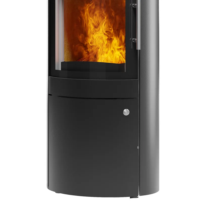 Poêle à bois Leo en acier noir de Königshütte