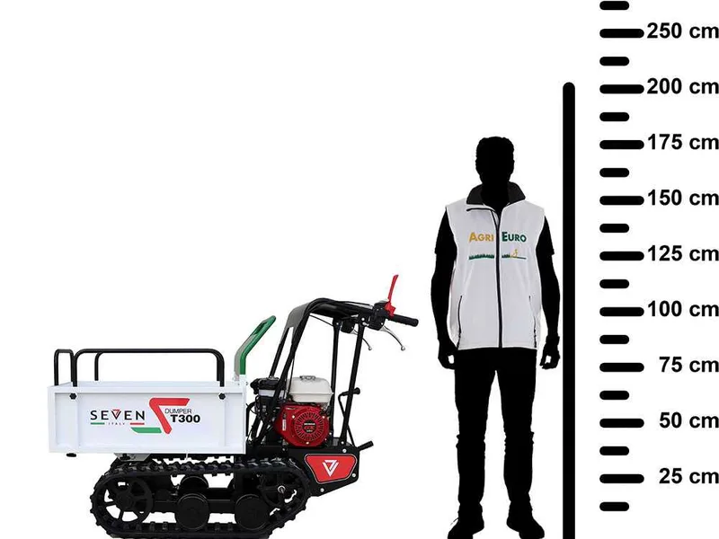 Brouette à chenilles Seven Italy T300 GX-E - Benne extensible - Charge 300 kg