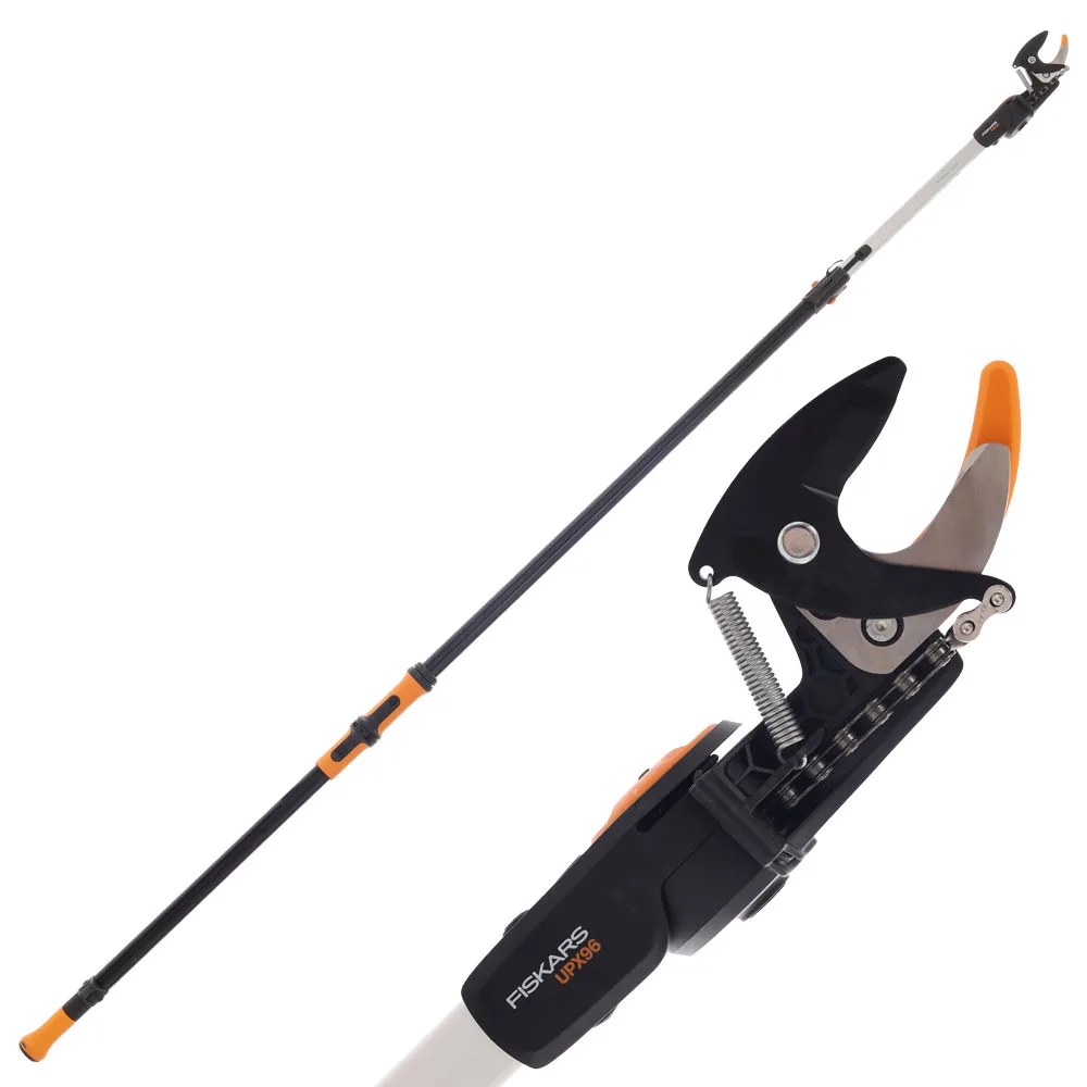 Fiskars UPX96 - Coupe-branches télescopique professionnel - 240/400 cm - 2 positions de coupe
