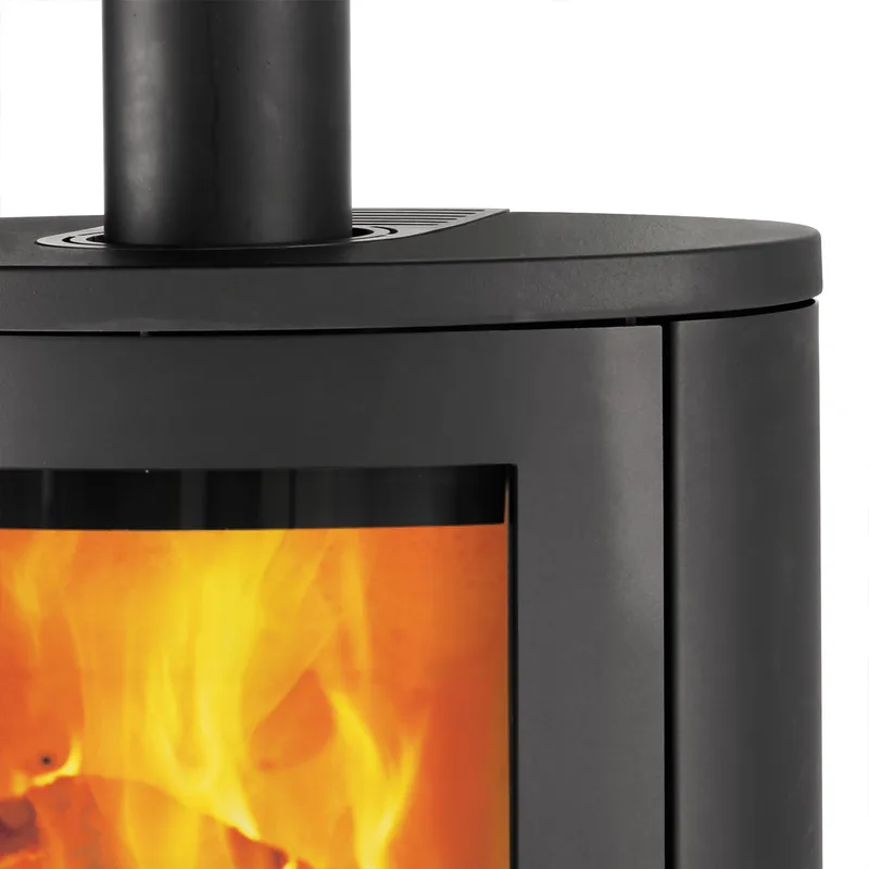 TermaTech TT22HS Poêle à bois Noir, Pierre ollaire noire laquée
