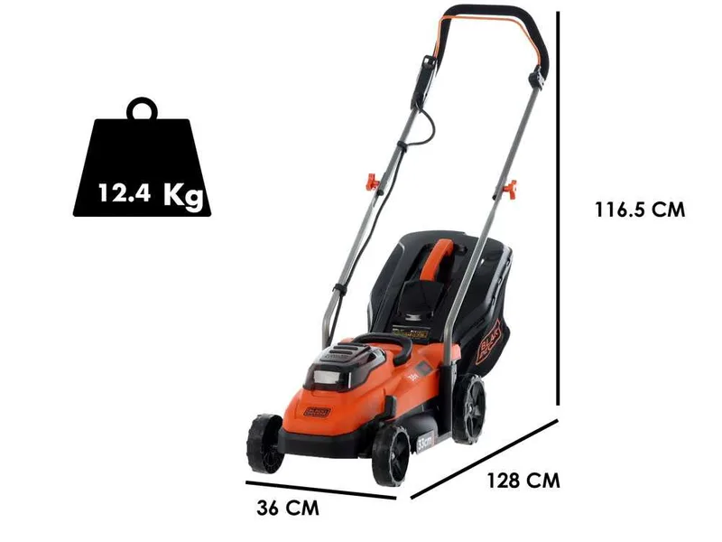 Tondeuse à gazon électrique à batterie Black & Decker BCMW3336L1-QW - 36V 2.5Ah