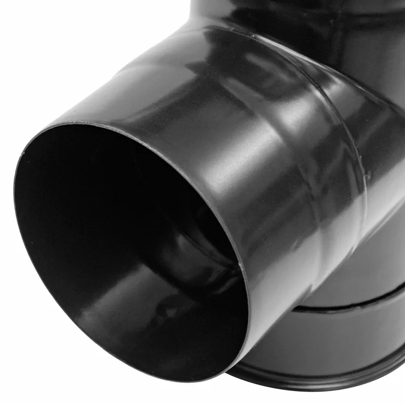 Raik conduit de poêle / tuyau de poêle 120mm - Coude à capsule sans joint (pièce en T)