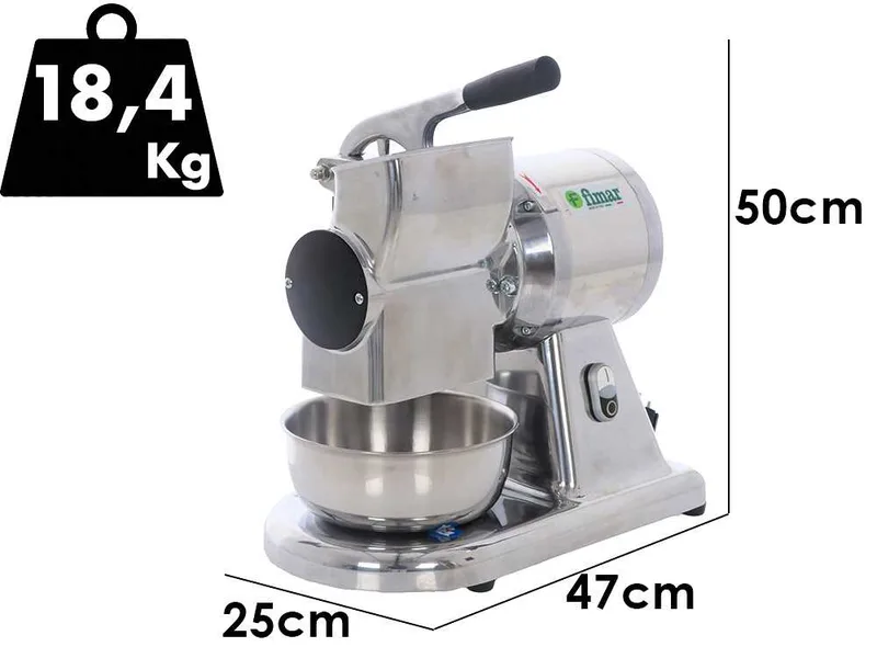FIMAR GR12S - Râpe électrique - 230 V - 1 CV - Groupe de broyage en aluminium - Sans inverseur de marche