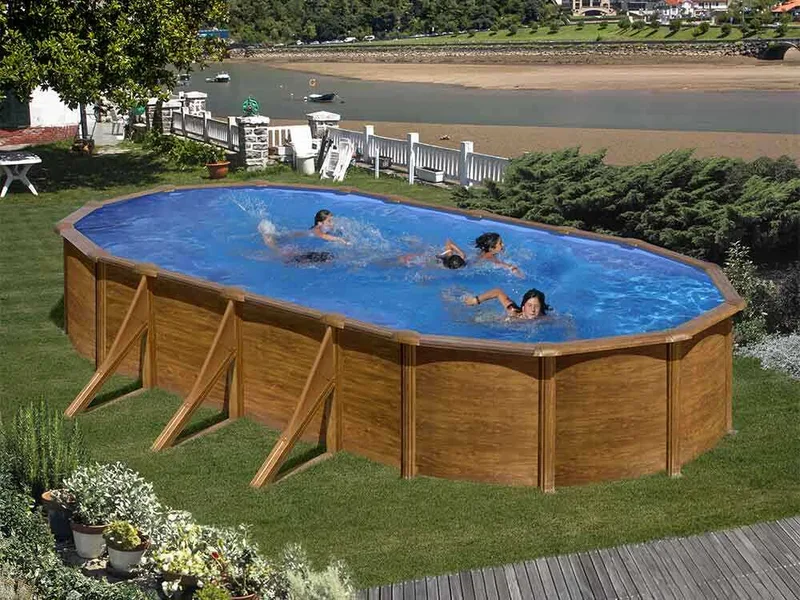 Gre Pacific Ovale 730x375x120cm - Piscine hors-sol en acier