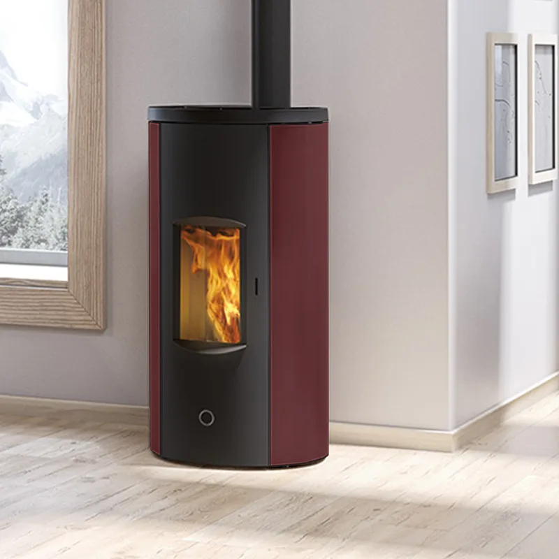 EK63 Like 80 Evo Poêle à granulés acier bordeaux COAX