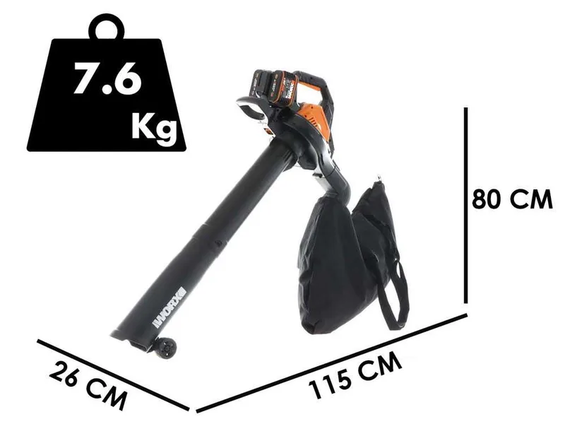 WORX WG583E.9 - Souffleur à batterie 3 en 1