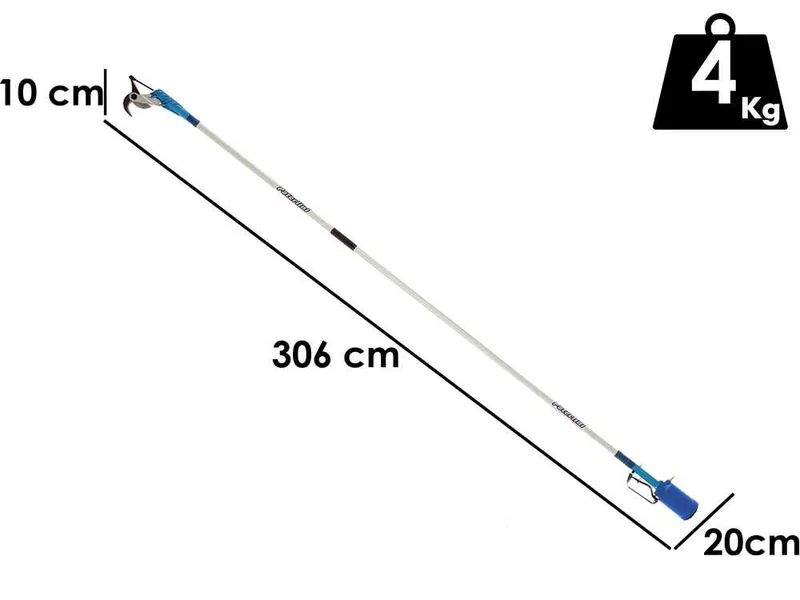Sécateur pneumatique de taille Paterlini Ara 8/U - perche fixe de 2.5 mètres - à air comprimé