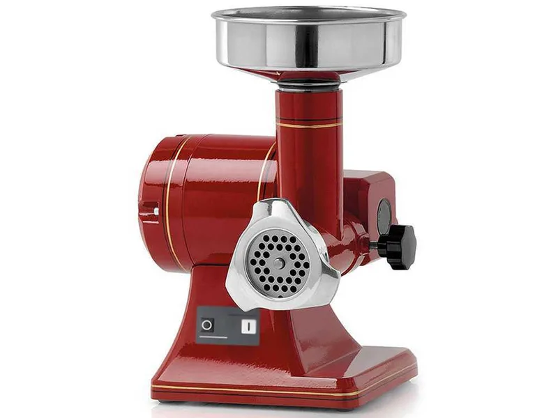 Fama TS8R Retrò - Hachoir à viande électrique - Corps en aluminium - Groupe de hachage en acier inox - 230V