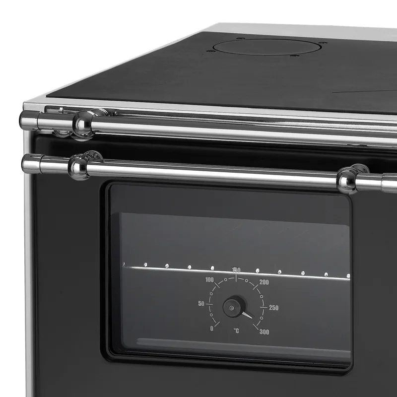 Westminster K76-90 cuisinière à bois acier noir, gauche
