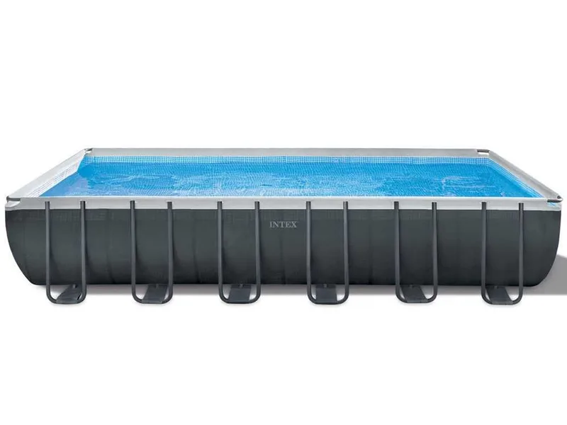 Intex Ultra XTR Frame 26368NP - 732x366x132 cm - Piscine hors-sol + Kit Nettoyage et Volleyball