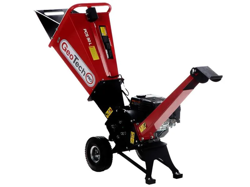 GeoTech Pro PCS 50 L - Broyeur de branches thermique - Moteur Loncin 6.5 HP