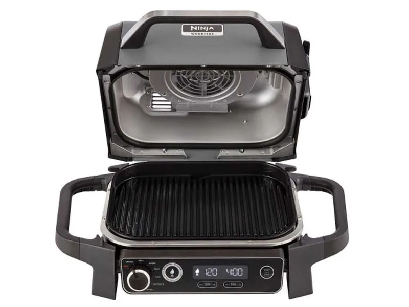 Ninja Woodfire OG701EU - Barbecue électrique avec fumoir et friteuse à air chaud