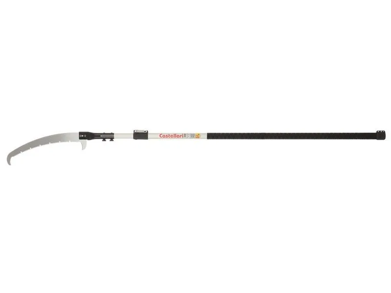 Castellari PO35PRO+ATO2 - Scie à dents en « U » sur perche ovale en aluminium - 150-240 cm - Lame de 35 cm