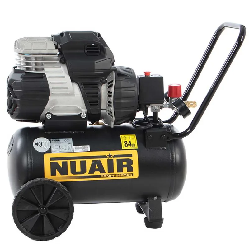 Nuair Sil Air 244/24 - Compresseur d'air électrique monophasé silencieux, oil-less - Moteur 1.5 CV - 24 L
