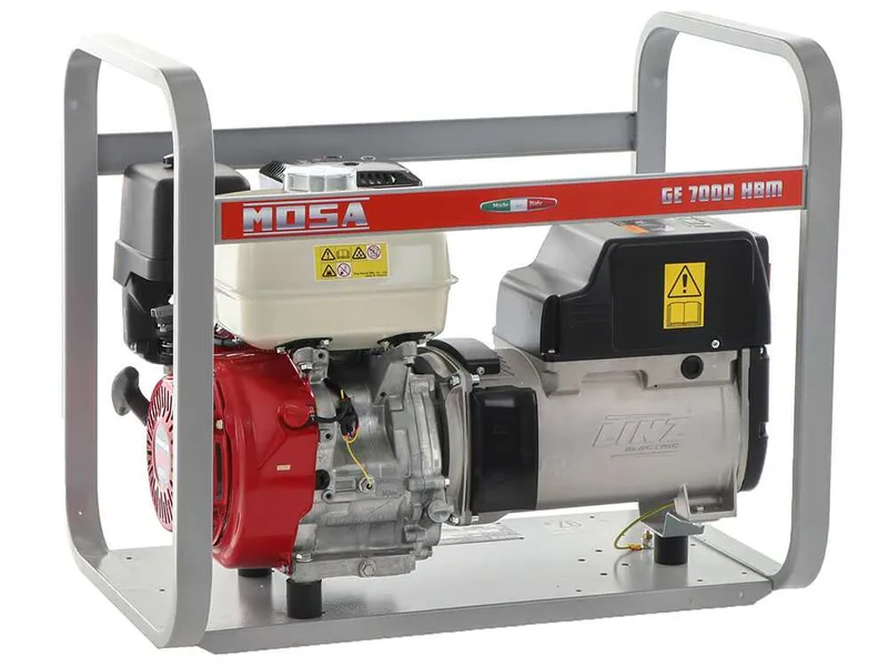 MOSA GE 7000 HBM - Groupe électrogène à essence 6 KW - Continu 5 kW Monophasé - Moteur Honda GX390