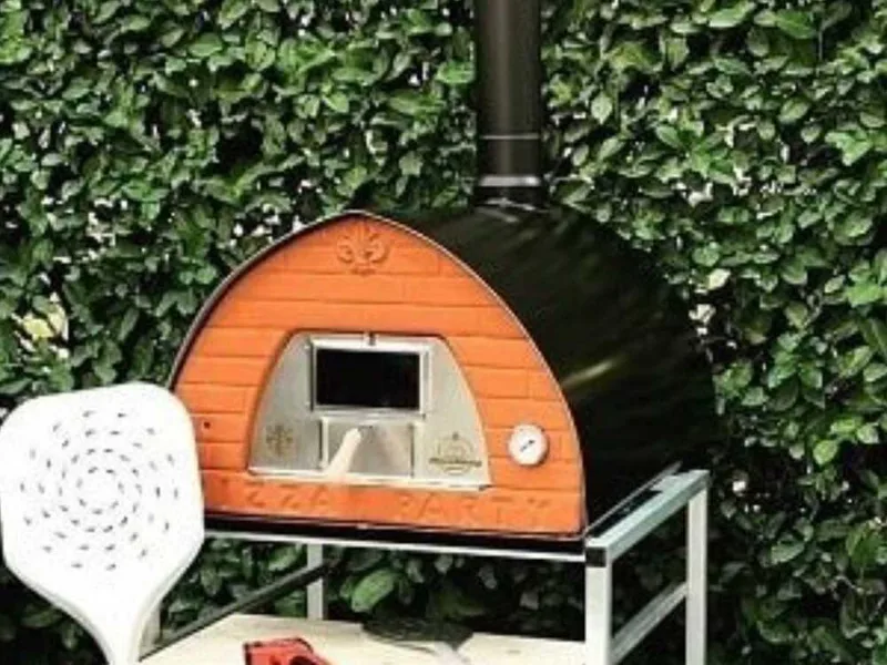 Pizza Party Pizzone - Four à pizza à bois d'extérieur - Chambre de cuisson 60 x 80 cm - Sole en biscotto réfractaire