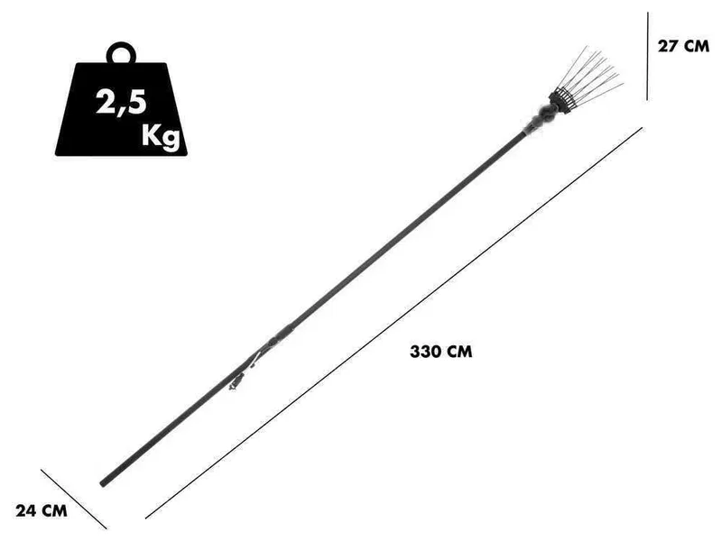 Aima Twist Plus 2.0 - Peigne vibreur électrique à batterie Perche fixe + Rallonge - 230/330 cm