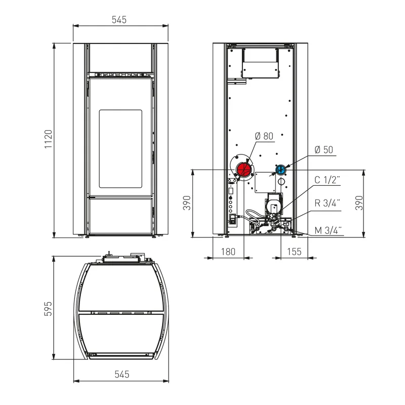 Edilkamin Myrna H15 Evo poêle à granulés hydro céramique blanche