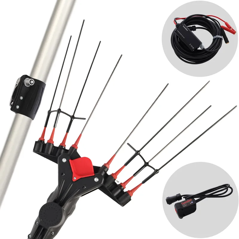 Castellari Vertigo XL 18 12V - Peigne vibreur pour olives à batterie de type automobile avec câble inclus - Perche télescopique de 280 à 410 cm