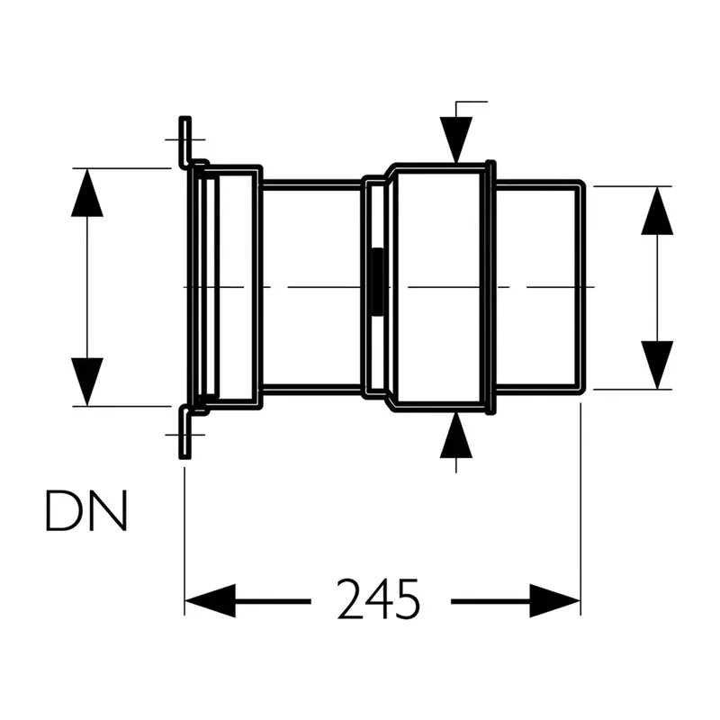 Schiedel Manchon de raccordement ajustable Ø 80 mm pour PPL Ø 150 mm