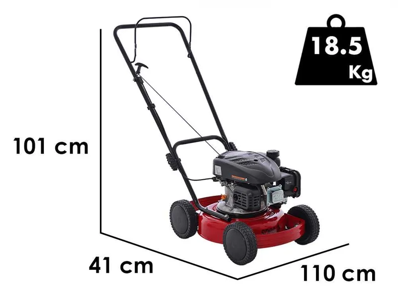 Marina System Speedy L - Tondeuse à gazon mulching à poussée manuelle - Moteur Loncin LC1P65FE