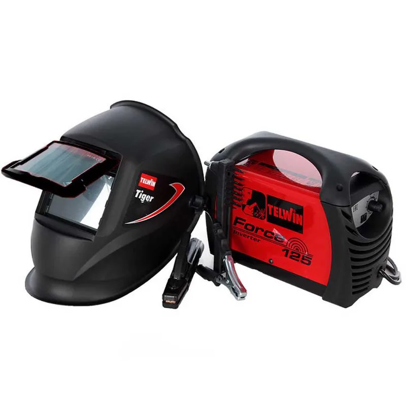 Telwin FORCE 125 - Poste à souder Inverter (MMA) + Masque, courant continu (DC)
