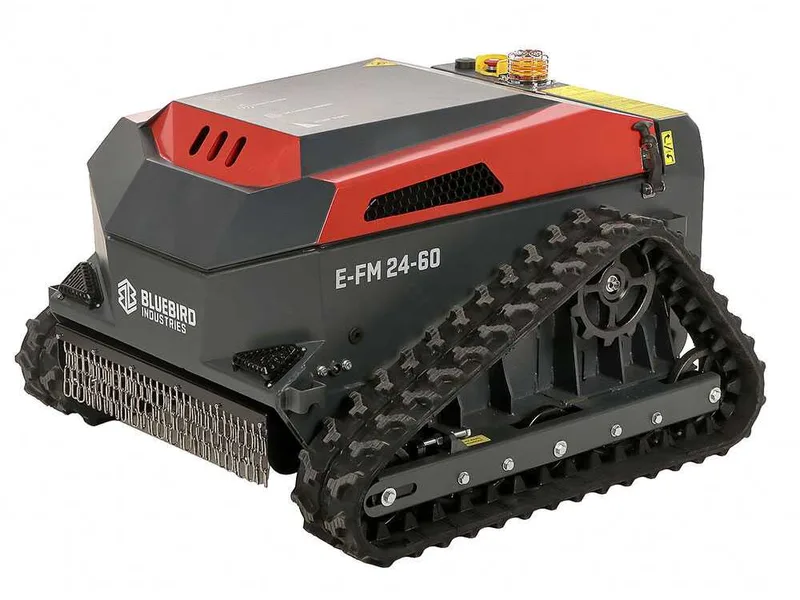 Blue Bird E-FM 24-60 - Robot débroussailleur à chenilles à batterie - 80 V/50 Ah - Radiocommandé