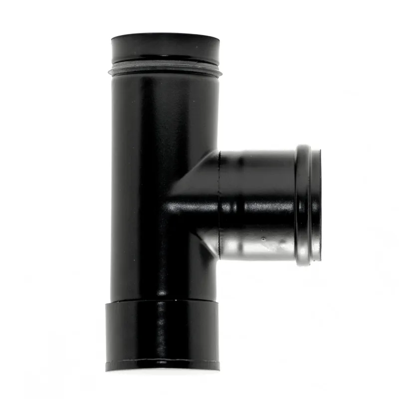 Raik conduit de poêle / tuyau de poêle 80 mm - coude à capsule (pièce en T)