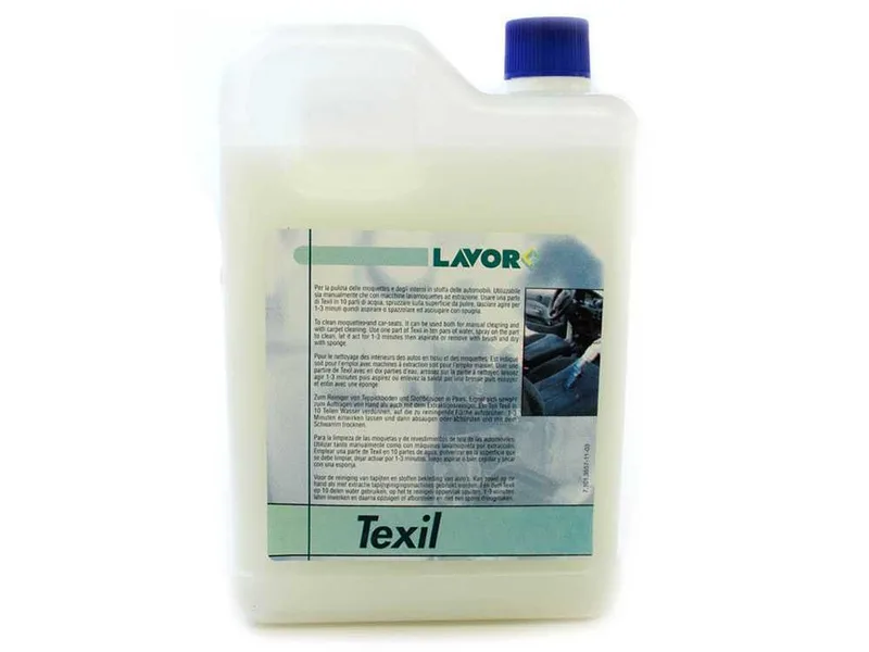 Détergent Lavor Texil 2 L, pour moquettes, textiles, canapés, sièges, fauteuils, etc...