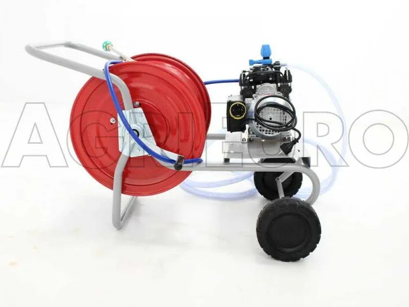 Groupe motopompe de pulvérisation électrique Comet MC 25 moteur électrique et chariot