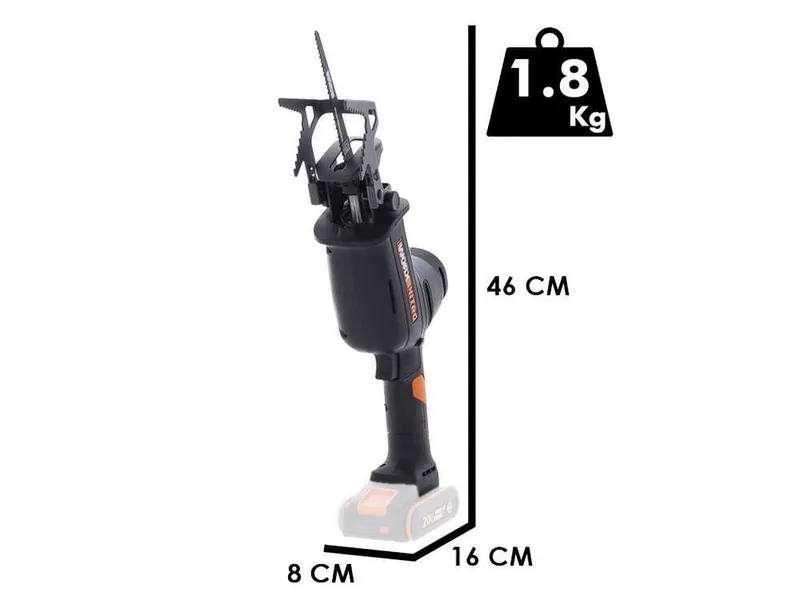 Worx WG893E.9 - Scie sabre à batterie - 20V