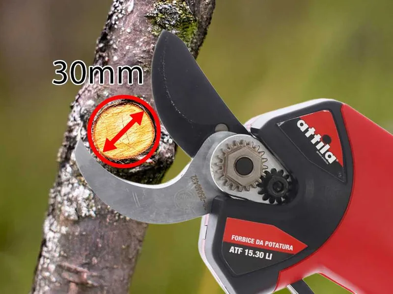 Attila ATF 15.30 LI - Sécateur électrique de taille - 2 x 14.4 V / 1.5 Ah - Diamètre de coupe 30 mm