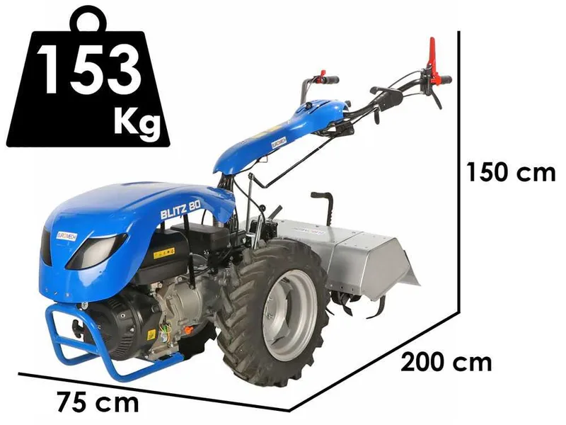 EuroMech BLITZ 80 - Motoculteur à essence - Yagmur R390 - 13 CV