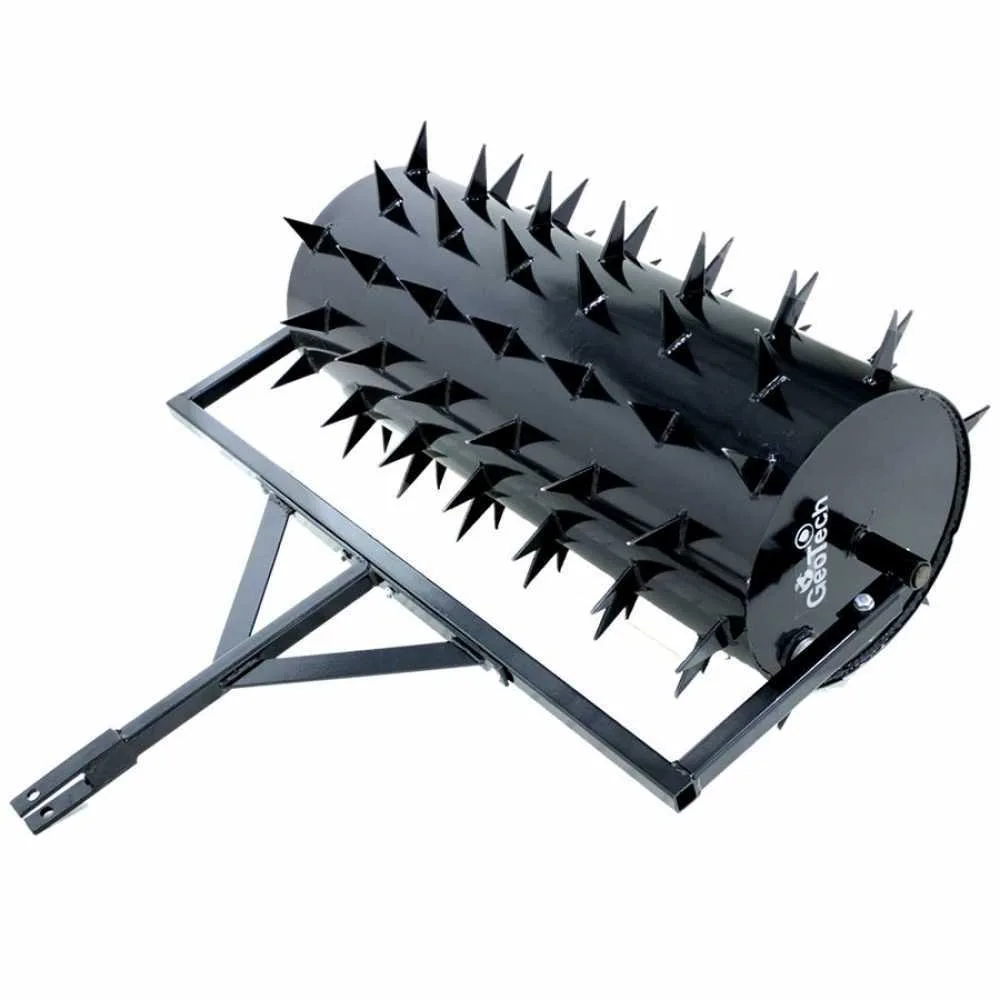Rouleau compacteur denté 92 cm - aérateur tracté en acier pour tondeuse autoportée