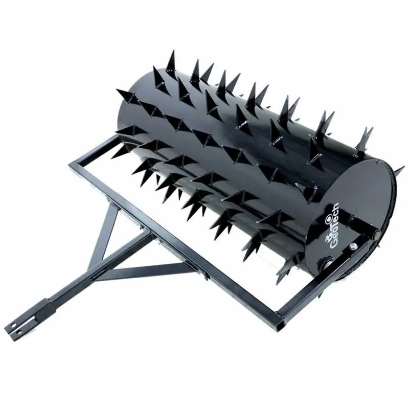 Rouleau compacteur denté 92 cm - aérateur tracté en acier pour tondeuse autoportée