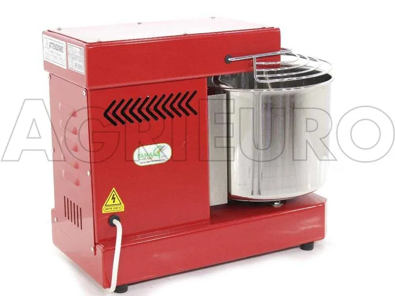 Pétrin à spirale Famag IM 10 à 10 vitesses avec moteur électrique - 10 Kg - Rouge