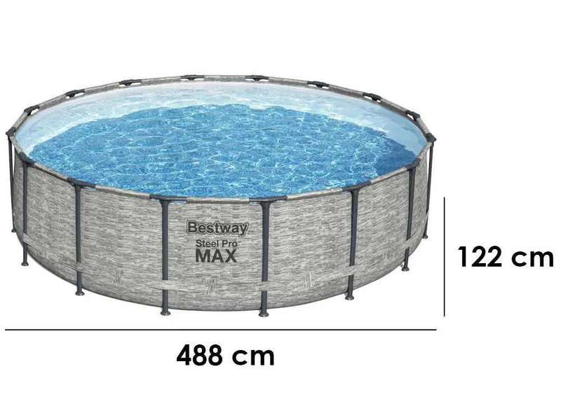 Bestway Steel Pro max 5619E - Ø488x122 cm - Piscine ronde