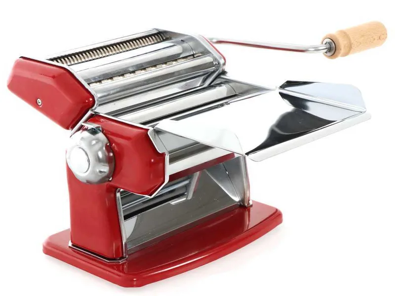 Imperia iPasta T.2/6,5 mm Rouge - Laminoir - Machine à pâtes manuelle en INOX